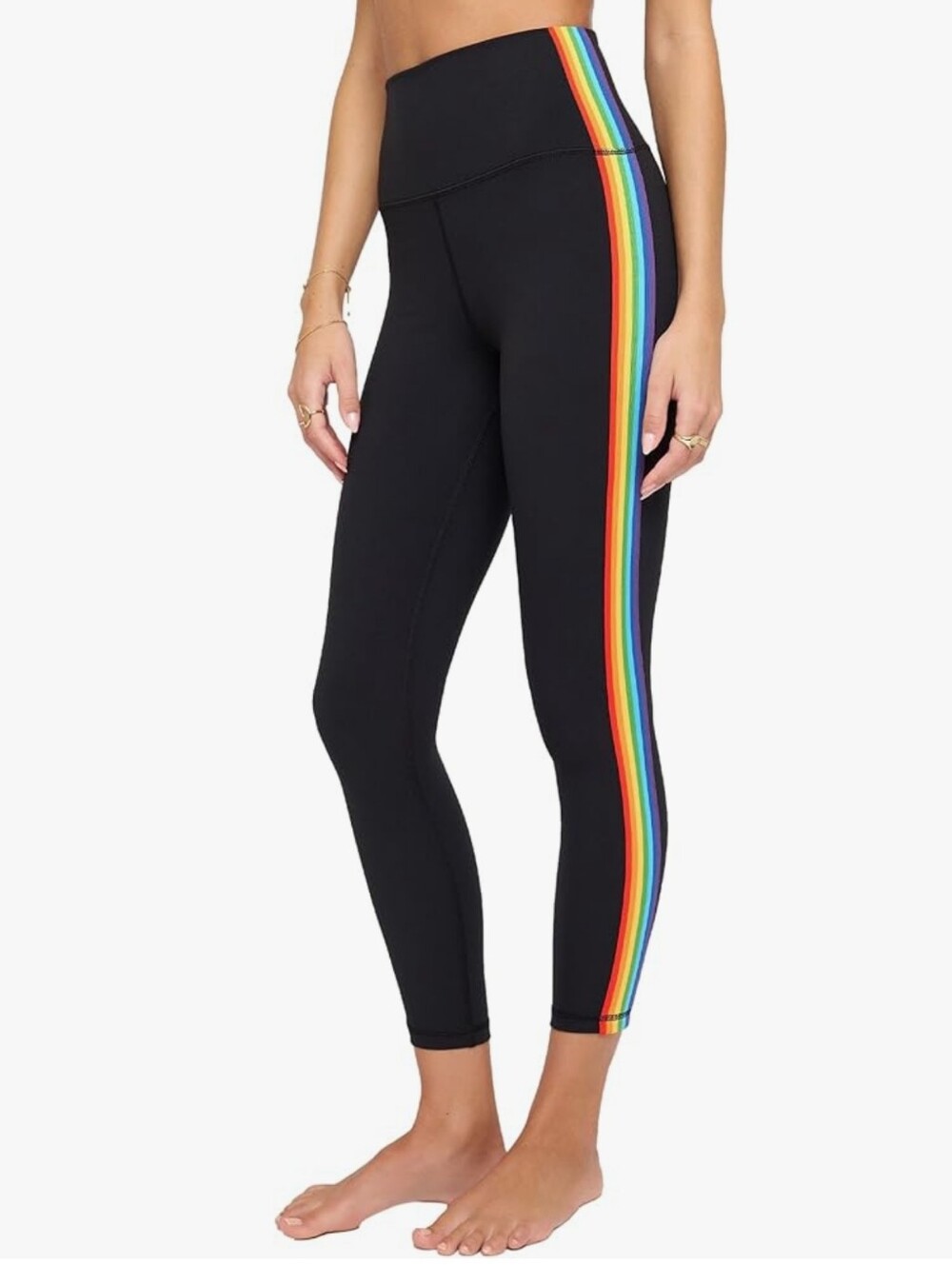 Spiritual Gangster Yoga Rainbow Ada High Waiste 7/8 Leggings Small Near NEW